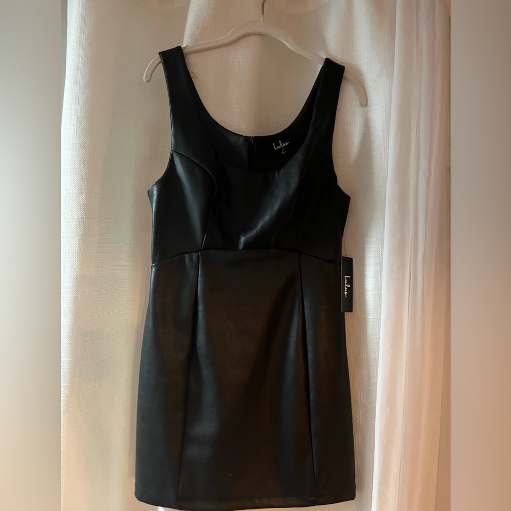 Lulu's Sleek Black Mini Dress
